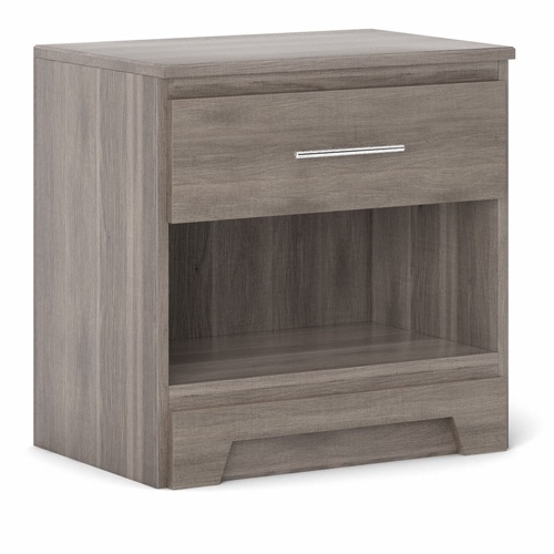 NSW 1 drawer nightstand with protective front kick plate