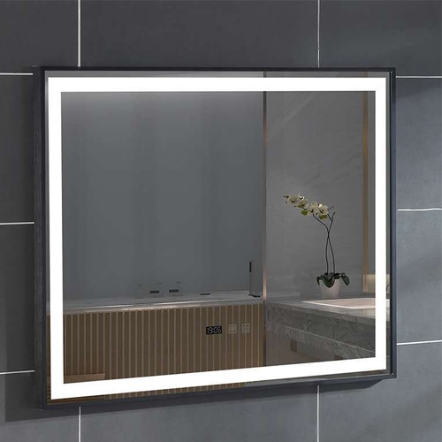 Aluminum frame hotel LED backlit bathroom vanity mirror