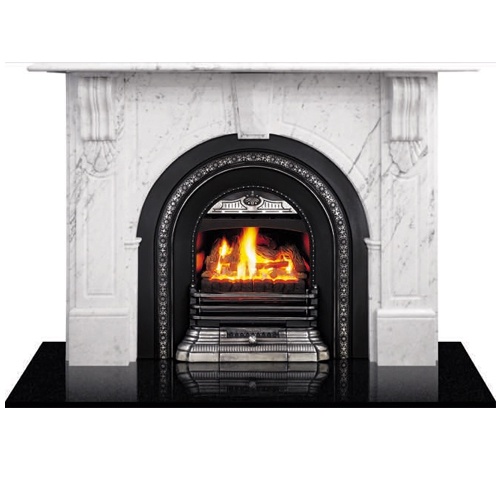 Arch Marble Mantle with Square Return