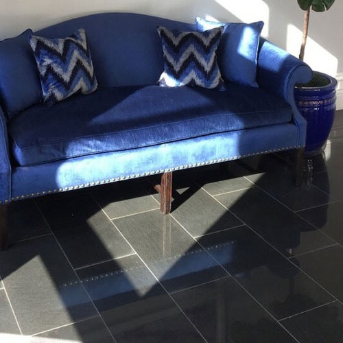 Basalt black stone flooring tiles