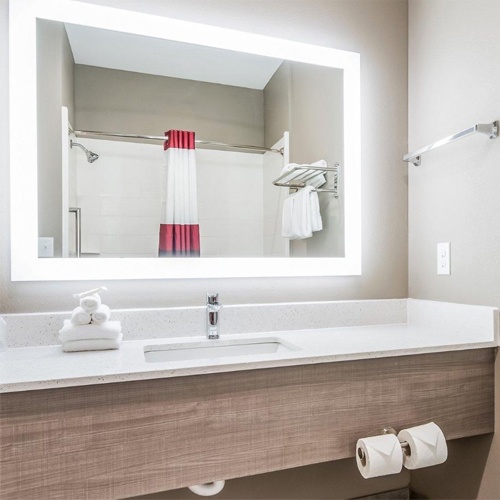 Bathroom Vanities and Mirror for Red Roof Inn