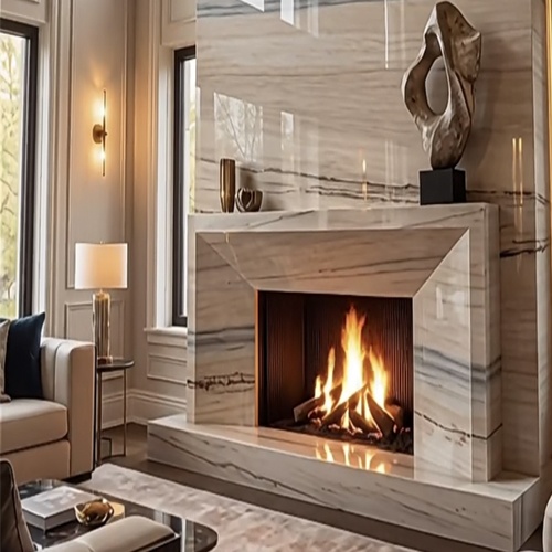 Custom Marble Fireplace Mantels and Surrounds Fabrication