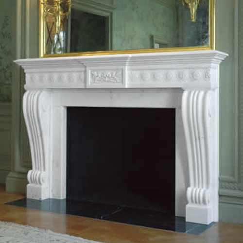 Daisy Chain Statuary Marble Fireplace Mantel