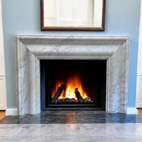 Etsy Hand Carved Carrara White Marble Fireplace Mantel