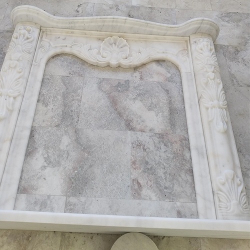 Etsy Luxury french style natural marble fireplace surround mantel