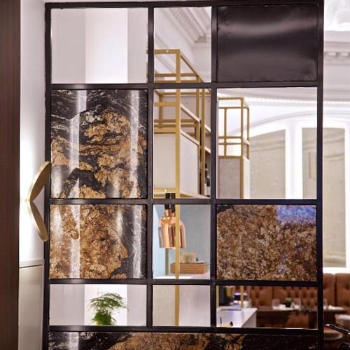 Faux Marble Laminated Glass