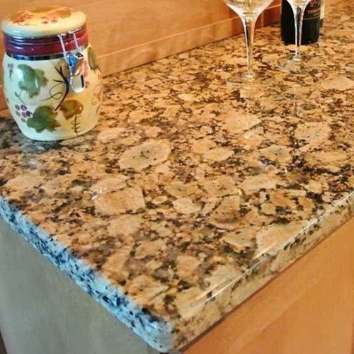 Giallo Fiorito granite countertop for millwork and cabinetry