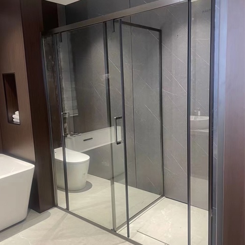 Glass Shower Door with Two Divided Rooms