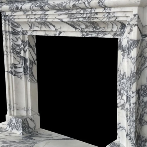 Hand carved fireplace mantel from premium italian marble