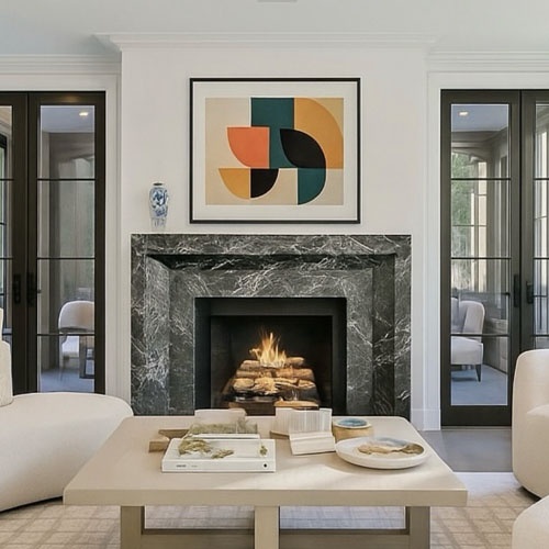 Marble Fireplace Mantel for Modern Interiors