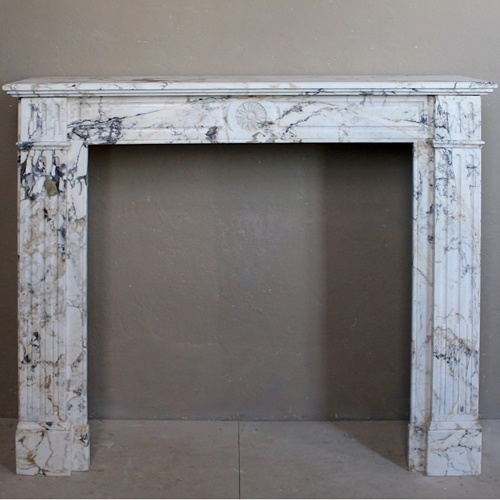 Marble fireplace Louis XVI style by marble Calacatta Oro