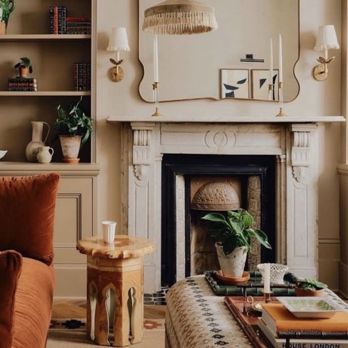 Marble fireplace mantel style