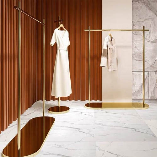 Metal display fixture for apparel store