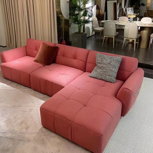 Modern Sofa with Sinuous Spring Construction and Web Suspension