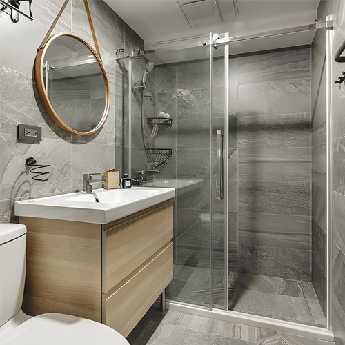 Modern design glass and mirror for bathroom