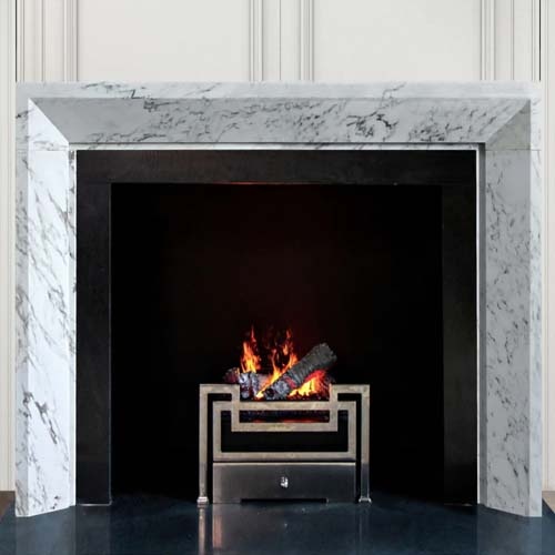 Mylan Modern Marble Fireplace Mantel