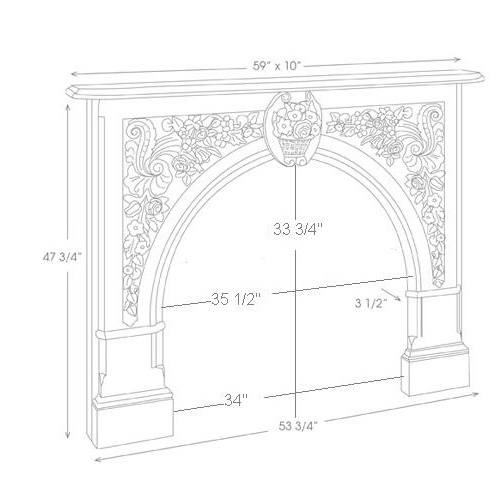 Neo-Palladian marble fireplace mantel supplier