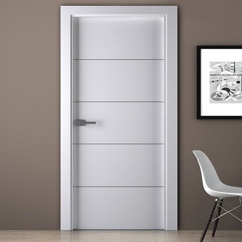 Prefinished European style modern interior single door Palladio 4H Bianco designed from Belldinni