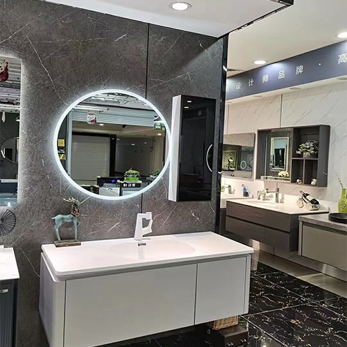 Residential Style Bath Vanities and Modern LED Lighting Mirror