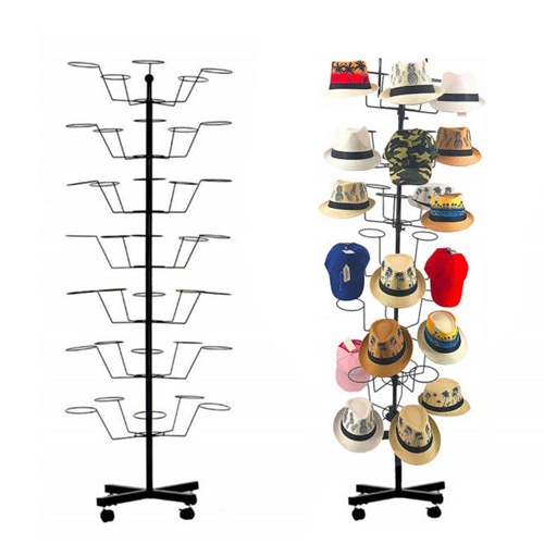Retail store cap display metal fixture