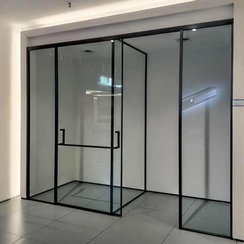 T Layout Bathroom Glass Wall Partition
