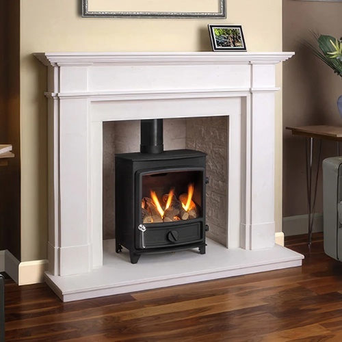 THE ASCOT LIMESTONE FIREPLACE