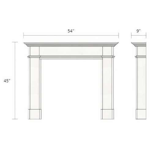 THE ASCOT LIMESTONE FIREPLACE