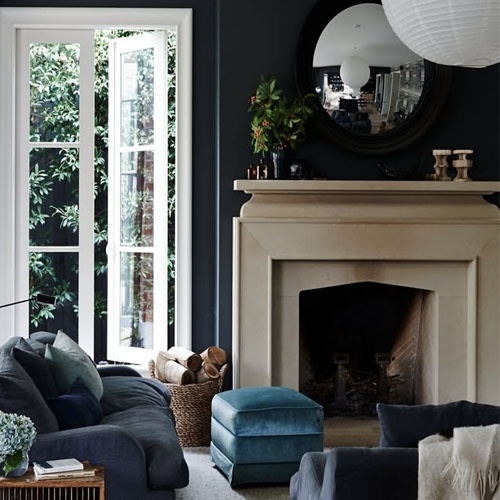 Tudor style fireplace surround featured in Vogue Living
