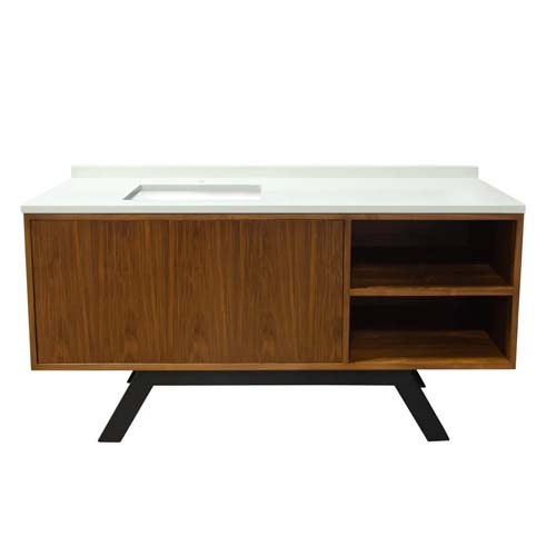 bathroom vanity base with stone countertop