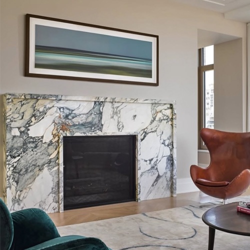 custom fireplace design by Ebolognino