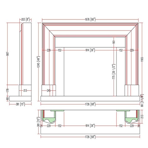 custom natural stone fireplace surround for sale
