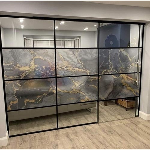 faux marble glass wall