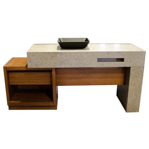 freestanding vanity cabinet and quartz stone countertop set
