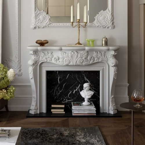 marble fireplace mantel from China