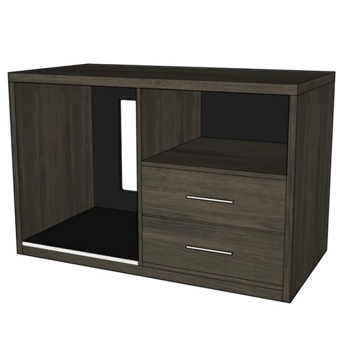 microfridge and safe combo cabinet with 2 drawers
