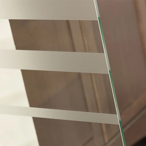modern glass barn door with opaqute accents
