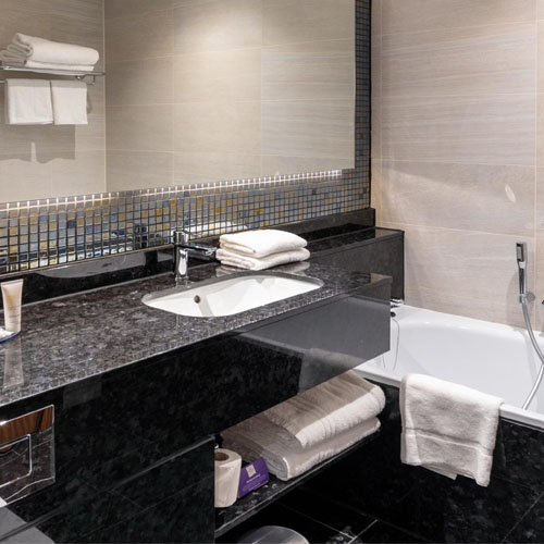 commercial bathroom vanity top material selection