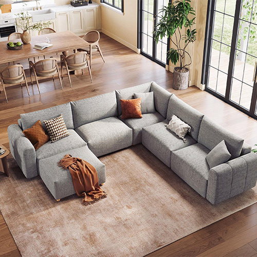 How to Arrange a Modular Sofa in an Open Floor Plan