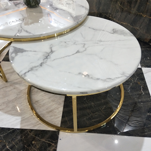 coffee table with marble top