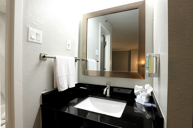 Absolute Black Granite Bathroom Vanity Unit