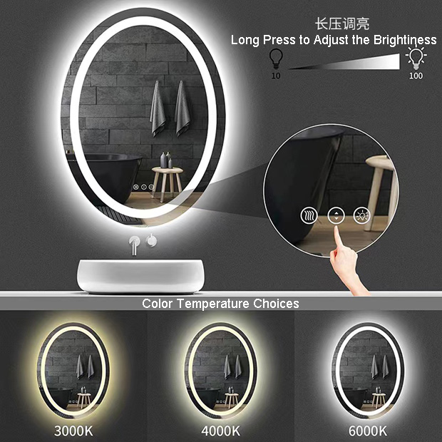 LED lighted mirror function