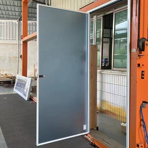 glass door with alluminum frame