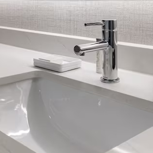 bathroom vanitytop with sink and faucet