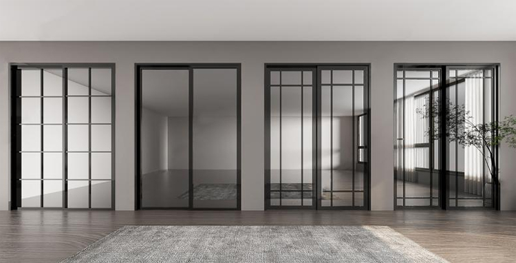 aluminum glass sliding door configuration and style