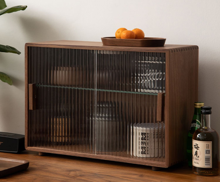reed glass cabinet sliding door