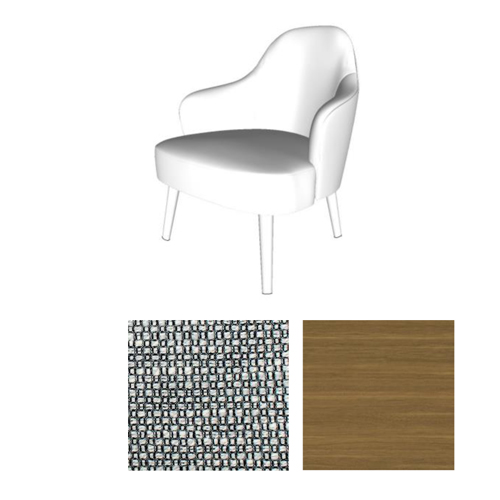 Lounge chair hampton by hilton kinetic scheme fort greene upholstery fabric