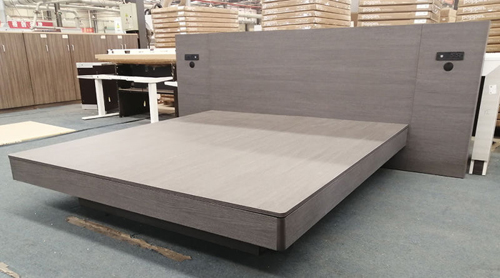 Minimalist style bed base and headboard