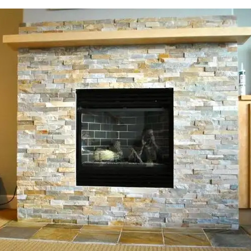 Natural stone cultural slate stone fireplace veneer