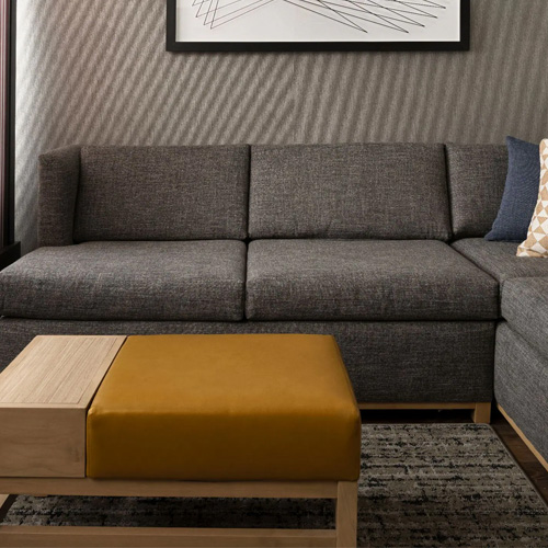 hotel sectional sofa with box cushion