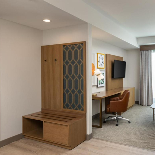 hotel stationary furniture luggage bench and wall hook panel
